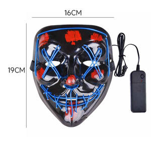 Masques LED lumineux en forme de V de <span class=keywords><strong>loup</strong></span>-<span class=keywords><strong>garou</strong></span> pour Halloween, idéaux pour les adultes et les enfants, parfait pour les jeux de rôle et les soirées mystérieuses, masques EL effrayants - Product Image 5