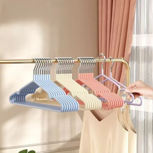 Childrens Clothes Hanger Non Slip Small Baby Hanger Household Clothing Organizer Hook Type Rectangle Shape Dreamy Pink Starry - Product Image 1