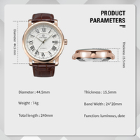 Montre homme FORSINING, style business, haute qualité, mouvement automatique avec date, bracelet en cuir, montre mécanique pour homme.