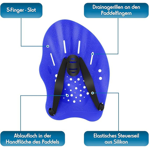 1 paire de palmelettes de natation pour adultes et enfants, dispositif d'entraînement avec sangles réglables - Product Image 5