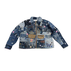 DiZNEW Apparel Manufacturer Custom Men's <strong>Jackets</strong> Designer Hip Hop Heavyweight Zip up Jean <strong>Jacket</strong> Men - Product Image 1