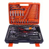 218 Pcs OEM 1 Set Hard Case Chrome Vanadium Steel Adjustable Wrenches Easy Carry Car Repair Socket Tool Set