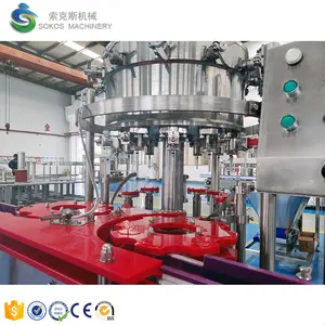 Automatic Glass Bottled Carbonated Drinks Washing Filling Capping Machine