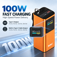 Batterie externe 100W ORANGE 20000mAh, chargeur portable, double sortie Type-C, charge rapide PD, avec écran TFT MG-G210