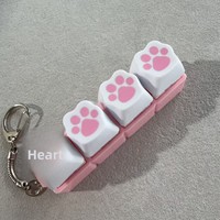 Jouet anti-stress en plastique transfrontalier à 4 touches en forme de patte de chat, gadget de décompression, testeur de switch, jouet pour le clavier à effets de pincement des doigts