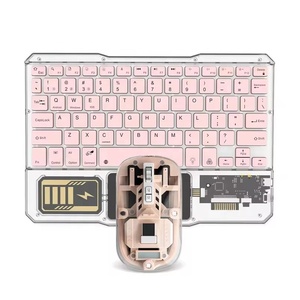 2025 New Mini Không Dây Trong Suốt Bàn Phím Chuột Combo Bluetooth + 2.4G 7RGB Backlit Cho Máy Tính Để Bàn Máy Tính Xách Tay Điện Thoại - Product Image 3