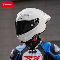 Casque de moto Motowolf H1, casque intégral, certification DOT, casque de course pour moto de rue