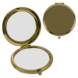 Compact Mirror Magnifying Metal For Purse Double-sided 1X/2X Plastic Round Makeup Vanity Mirror Cosmetic Mirror