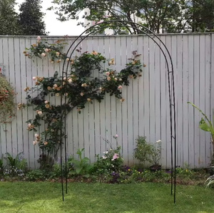 Arche de jardin en <span class=keywords><strong>fer</strong></span> forgé pour plantes grimpantes, fleurs et vignes, support décoratif pour jardin, support de pot de fleurs, pour mariages et fêtes, collection automne - Product Image 4