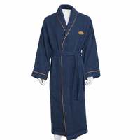 Peignoir de bain unisexe en coton gaufré respirant, col châle, pour hôtel et spa, cadeau d'entreprise, super doux pour toutes les saisons