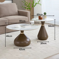 Table basse de luxe en fer forgé avec plateau en pierre, design moderne et minimaliste, mobilier de maison pour petits espaces, vie créative