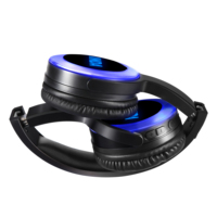 Auriculares Silenciosos para Discoteca, Auriculares Supraaurales de 3 Canales, Auriculares Estéreo con Bajos Profundos y Luces LED, Modelo Premium INDA RF770
