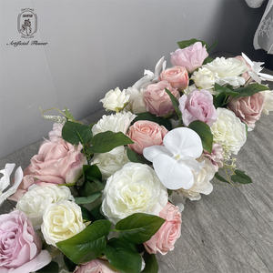 Chemin de table en fleurs artificielles personnalisées DKB pour les décorations de mariage, de Noël, de la fête des mères - Aspect naturel, toucher réel, personnalisable - Product Image 2