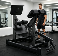 Machine commerciale d'hyperextension et d'extension dorsale à charge libre, construction en acier, caractéristiques de sécurité réglables pour la musculation