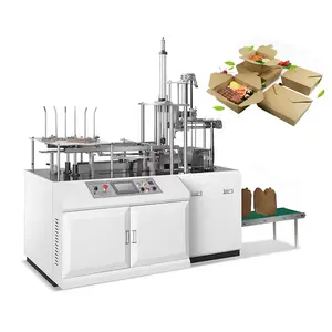high speed disposable paper plate production line / take away food box making machine