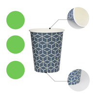 2025 Comgesi tasse de boisson chaude à usage unique écologique biodégradable Logo personnalisé forme à paroi unique PE estampage traitement pour la fête