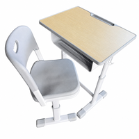Ensemble bureau et chaise réglables en hauteur pour étudiants, robuste et ergonomique, table d'étude scolaire pour salle de classe, mobilier pour projets scolaires