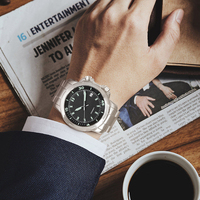 Montre sport pour homme personnalisée en acier inoxydable, cadran en cristal saphir, date, mécanique, résistance à l'eau 10 bars, montres mécaniques de luxe