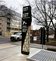 Pylône publicitaire LED rétroéclairé sur mesure pour station-service intérieure, avec affichage des prix et écran d'informations sur le carburant, fabriqué en usine