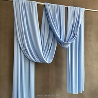 Décorations de scène de mariage avec rideaux de fond de scène bleus en tissu pour intérieur et extérieur