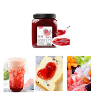 Jam permen buah bahan BubbleTea untuk teh susu roti Smoothie jus stroberi segar 3KG Jam buah stroberi dengan bubur kertas