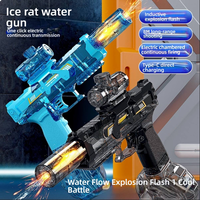 Pistolet à eau électrique automatique, lance-eau, jouet d'été pour l'extérieur, jouet de piscine d'été, pistolet à eau avec grande capacité, lumières LED