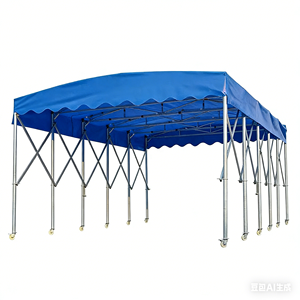   Toldo telescópico retráctil para garaje de coches - Carpa móvil plegable y retráctil para protección de vehículos - Product Image 2