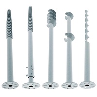 Piles à vis hélicoïdales galvanisées de 400 mm à 6000 mm, vente en gros directe du fabricant, piles à vis réglables pour clôtures