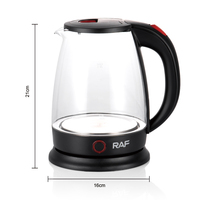 Bouilloire électrique RAF 1500W sans BPA, arrêt automatique, pour le thé et l'eau, usage domestique
