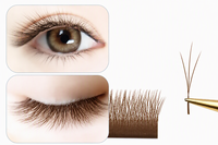 Faux cils en bande 3D marron, effet velours, à petites fleurs, denses et volumineux, pour maquillage quotidien, fêtes et scène, vente en gros