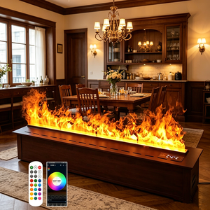 Cheminées à vapeur d'eau de luxe pour intérieur et extérieur, technologie de flamme froide pour terrasse de complexe hôtelier, bord de piscine, jardin, salon - Product Image 2