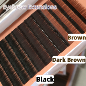 Extensiones de Pestañas de Volumen de Fibra PBT Coreana de Imitación de Visón Premium, 8 mm, Hechas a Mano, Naturales, Largas, Rizos Estables, Color Marrón, DRAGONLASH - Product Image 1
