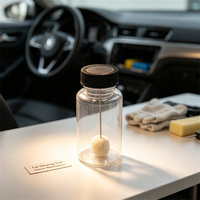 Flacon de peinture de retouche transparent en PET avec applicateur en laine pour la réparation des éclats de peinture automobile 120ML