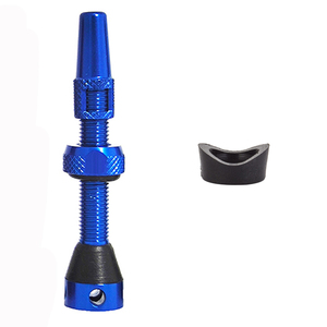 วาล์วแบบไม่มีท่อขนาด80มม. อุปกรณ์จักรยานทำจากอลูมิเนียมอัลลอยด์สีฟ้า - Product Image 3