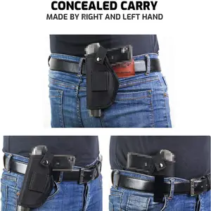 Universal Tactical IWB/OWB Gun Holster Concealed Carry Clip Hidden Nylon 9MM Holster Right/Left