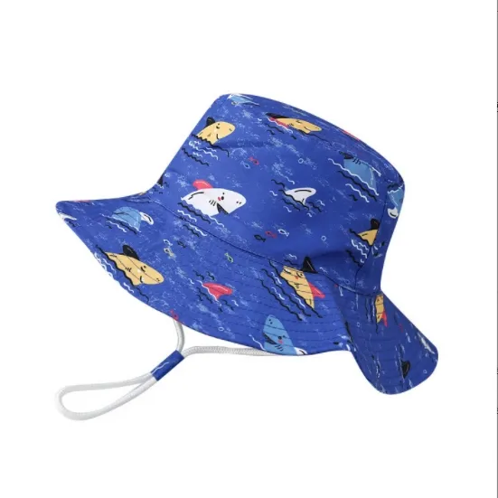 Chapeau de pêcheur pour enfants Graffiti printemps été chapeau de bassin pour bébé chapeau de soleil respirant pour enfant avec visière de dessin animé à grand bord