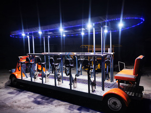 Tricycle à bière de luxe à double propulsion pour loisirs et divertissements, 15 places, avec comptoir de bar, à vendre - Product Image 5
