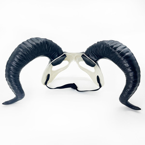 Masque en corne de cerf Kun Jian 35x19cm, accessoire de fête d'Halloween, accessoire de costume pour performance scénique - Product Image 3