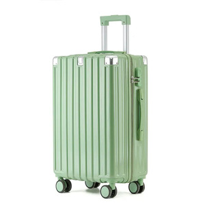 Valise rigide verte 20 pouces avec serrure à combinaison, bagage à main pour les voyages de loisirs - Product Image 1