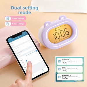 Sveglia per Bambini con Luce Notturna e Timer, Dispositivo Elettronico Kawaii con Funzione Snooze, Potente Sveglia Intelligente a Batteria in ABS per Bambini e Studenti - Product Image 1