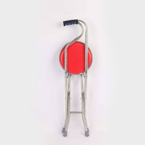 Canne <span class=keywords><strong>de</strong></span> marche pliante avec siège en alliage béquille chaise antidérapante canne pliable légère avec chaise vente en gros - Product Image 4