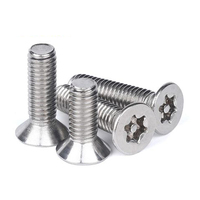 Vis autotaraudeuses Torx à tête fraisée anti-effraction en acier inoxydable SS304 SS316, vis de sécurité à tête plate pour installations extérieures