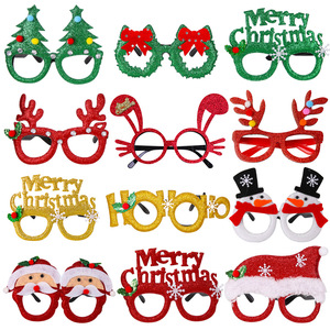 Lunettes décoratives <span class=keywords><strong>de</strong></span> Noël transfrontalières 2026, accessoires photo <span class=keywords><strong>de</strong></span> Noël pour adultes et enfants, bonnets <span class=keywords><strong>de</strong></span> bonhomme <span class=keywords><strong>de</strong></span> neige, nœuds papillon, coiffes <span class=keywords><strong>de</strong></span> dessin animé - Product Image 1
