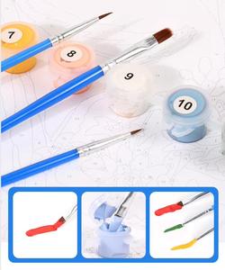 Pintura por números <span class=keywords><strong>para</strong></span> adultos y niños, pintura al óleo de paisaje de colores acrílicos, <span class=keywords><strong>para</strong></span> <span class=keywords><strong>principiantes</strong></span>, flor y sin marco, DIY - Product Image 5
