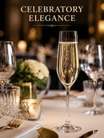 Verre à champagne moderne de luxe 190 ml, transparent, élégant, pour les marques de boissons à étiquette privée, OEM/ODM