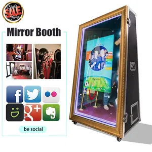 JCVISION Selfie Photo booth Maschine Magic Photo Mirror Booth für Hochzeit LED Touchscreen Magic Mirror Photo Booth