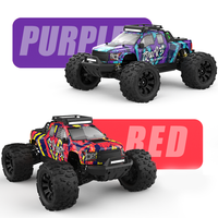 JIUSI PT14R Voiture RC 1:14, 80KM/H, haute vitesse, 4 roues motrices, monster truck tout-terrain, télécommande 4 canaux, portée 150M, expert, 2 batteries, garçons