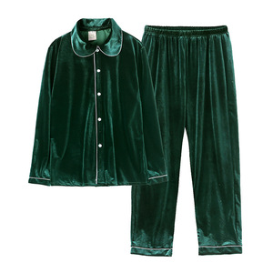 RTS 2 piezas familia a juego pijamas de invierno conjunto de pijamas de algodón de manga larga transpirable diseño impreso otoño primavera - Product Image 2