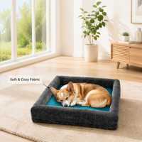Coussin surélevé pour chien et chat, lit confortable rectangulaire pour l'hiver, nid pour animaux de compagnie de petite et moyenne taille, fournitures pour animaux de compagnie à domicile