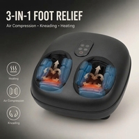 Nouveau masseur électrique pour les pieds à pression d'air plantaire avec chaleur, pétrissage Shiatsu pour soulager la douleur et la relaxation, utilisation à domicile et au bureau